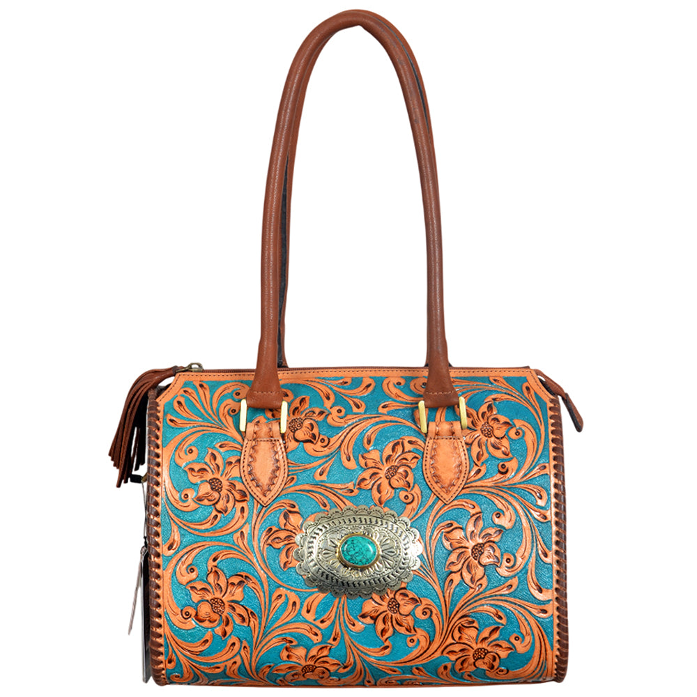 ADBGA1045 Tote Hand Tooled  Genuine Leather Women Bag