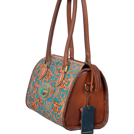 ADBGA1045 Tote Hand Tooled  Genuine Leather Women Bag