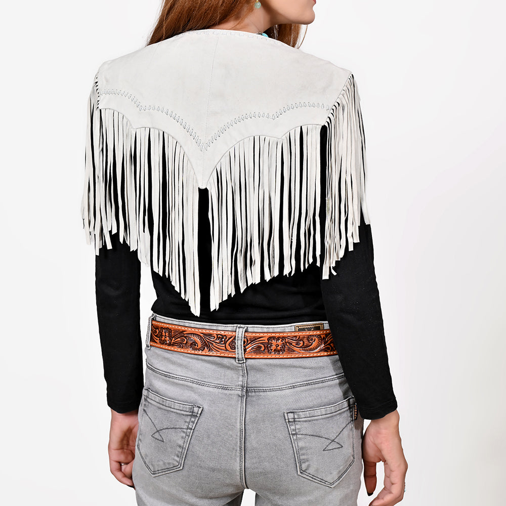 ADDR027 American Darling Suede Leather Western Fringe Apparel Cape