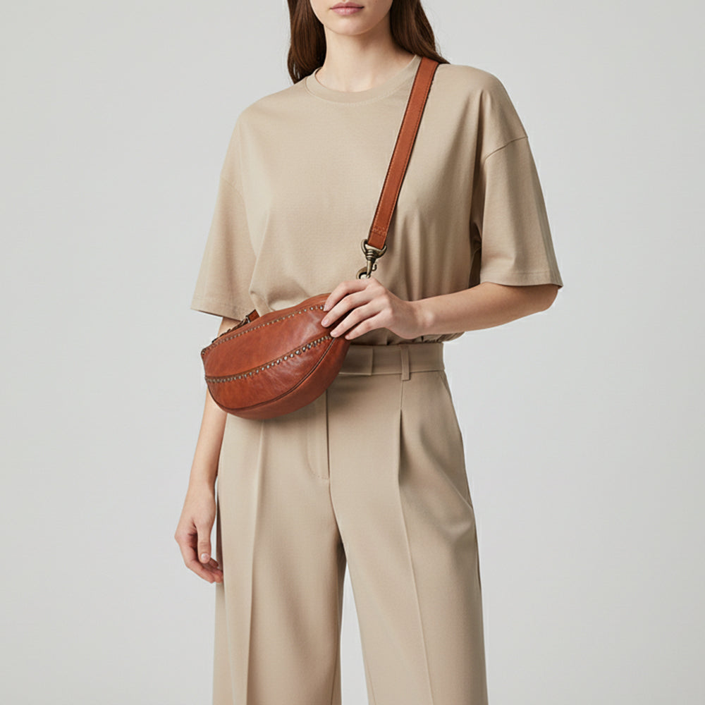 SWC484 Bronzaro - Leather Essential Sling Bag