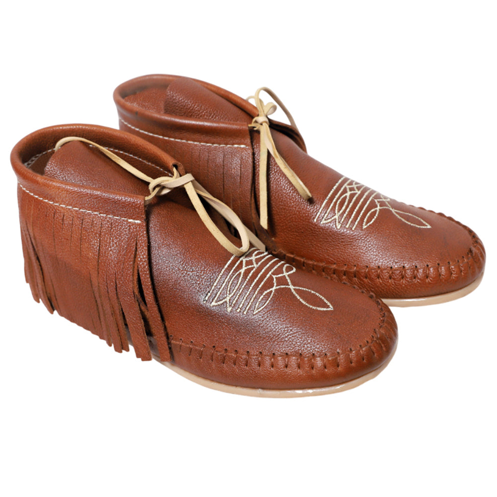 ADFT181 American Darling Checkered Hair on Hide Genuine Leather Moccasins