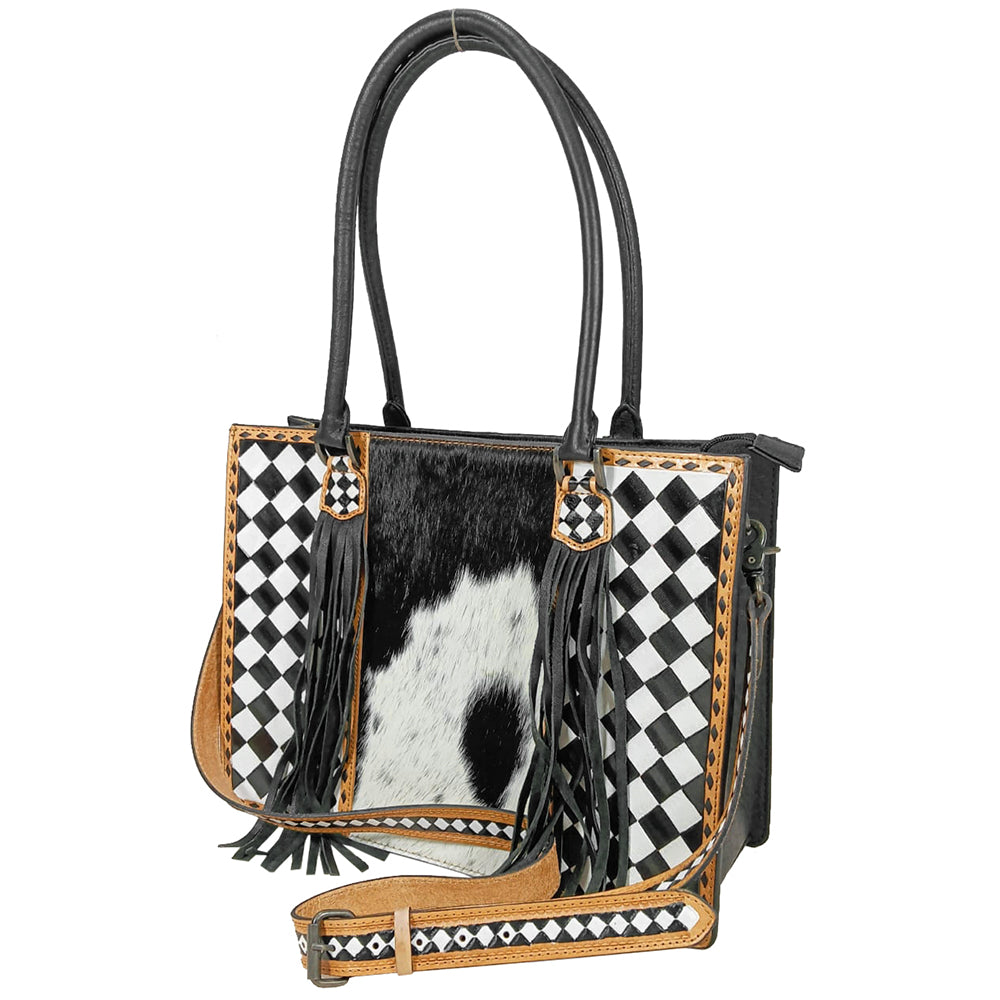 OHG211 Tote Hair on Genuine Western Leather Women Bag