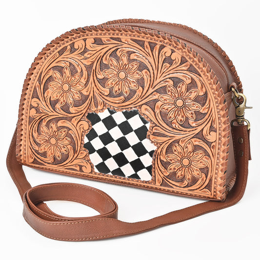 OHA157 Crossbody Hand Tooled Genuine Western Leather Women Bag