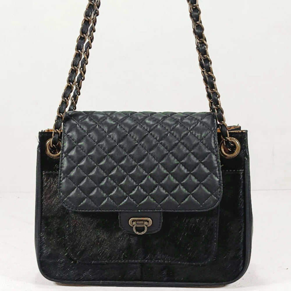 ADBG1867 Crossbody Hair on Genuine Leather Women Bag