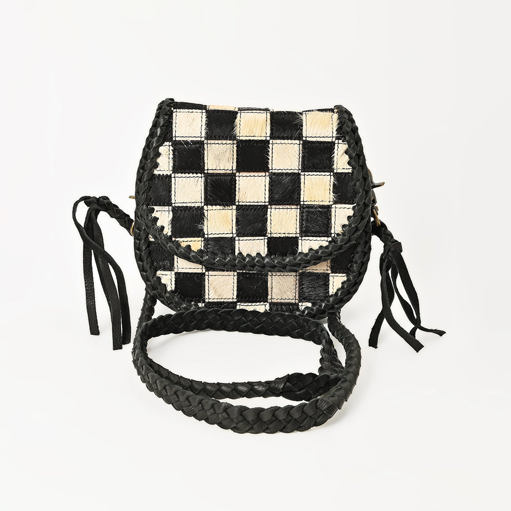 ADBGM859 Crossbody Hair on Genuine Leather Women Bag