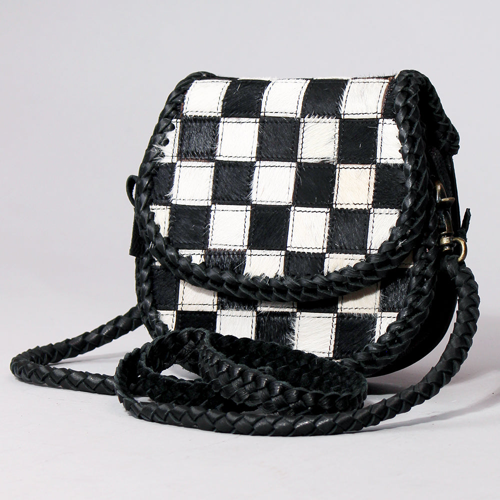 ADBGM859 Crossbody Hair on Genuine Leather Women Bag