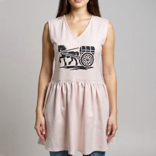 ADDR029 American Darling Graphic Horse Print Cotton Fabric Sleeveless Apparel Dress