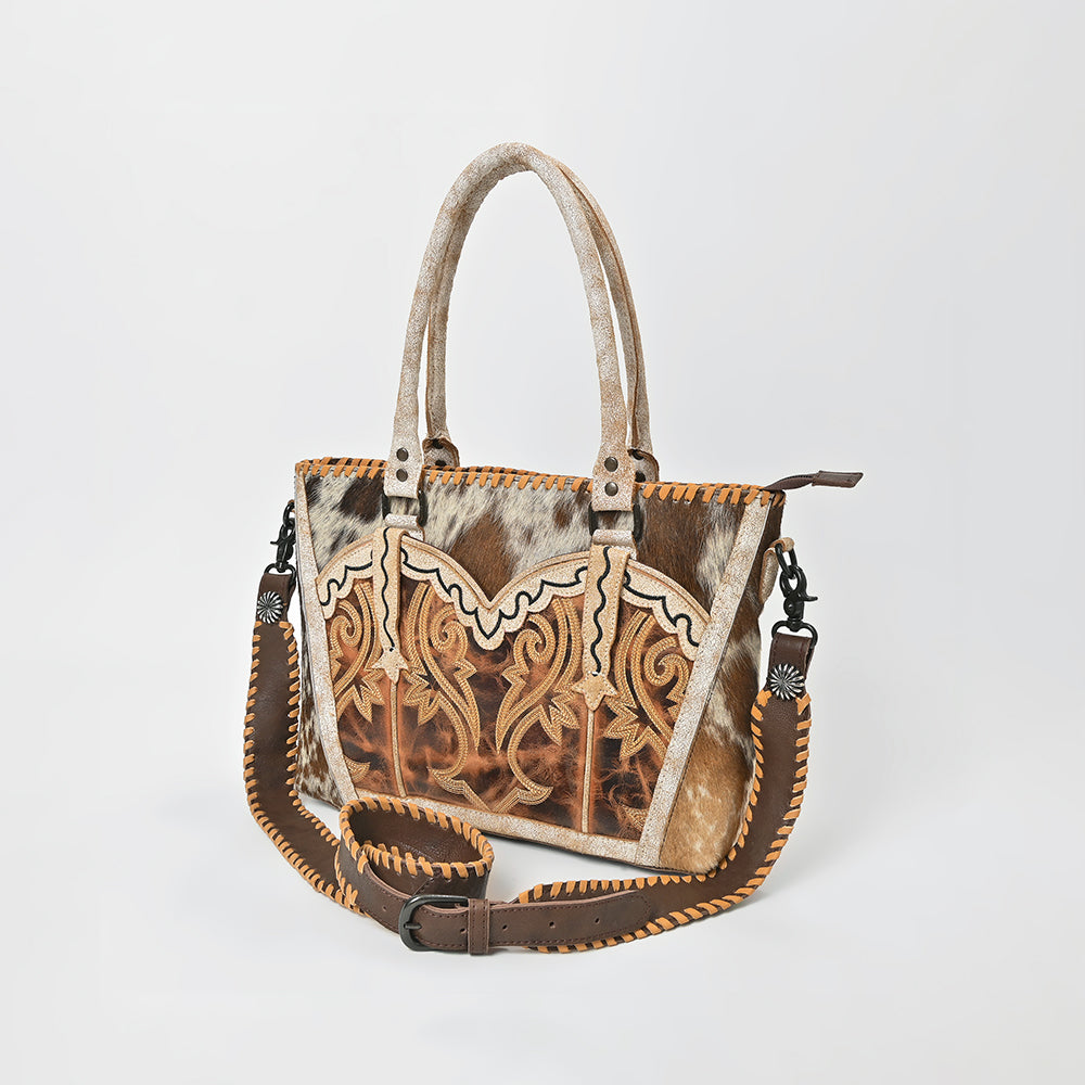 ADBGZ1101 American Darling Hair on Leather and Embroidered Tote Bag Western Purse