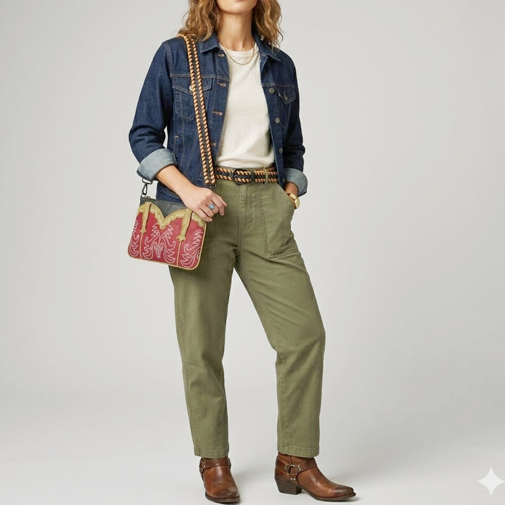 ADBGZ1107 Genuine Leather Embroidered Western Crossbody by American Darling