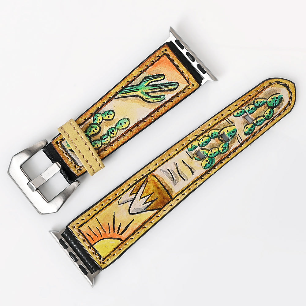 ADWAM111 Genuine Leather Hand Painted Smart I Watch Strap