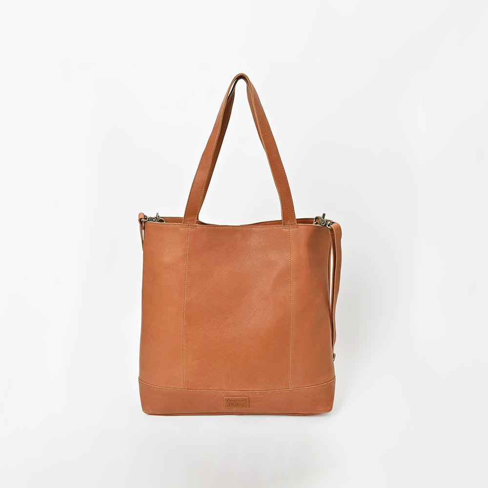 Everyday Rodeo Genuine Leather Black Embroidered Tote Bag