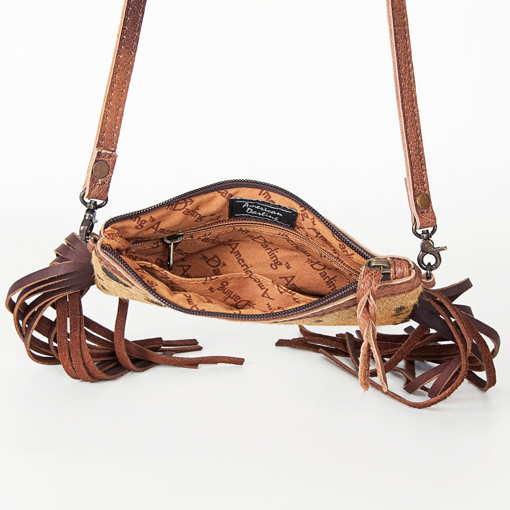 ADBGS142 Mini Crossbody - Hair-On Leather Fringe Bag with Removable Strap