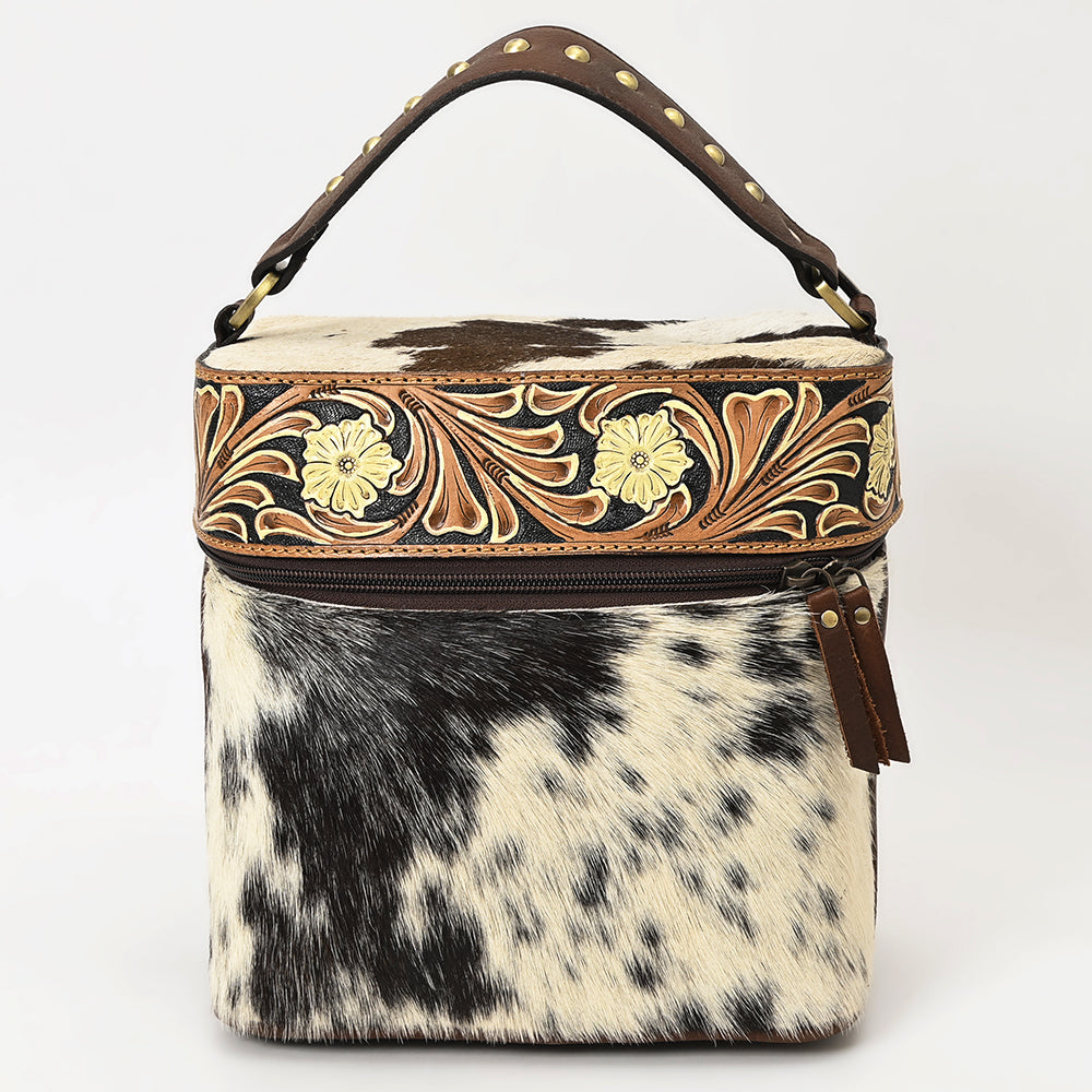 ADBGA427 American Darling Hair-On Cowhide Hand Tooled Leather Western Jewelry case