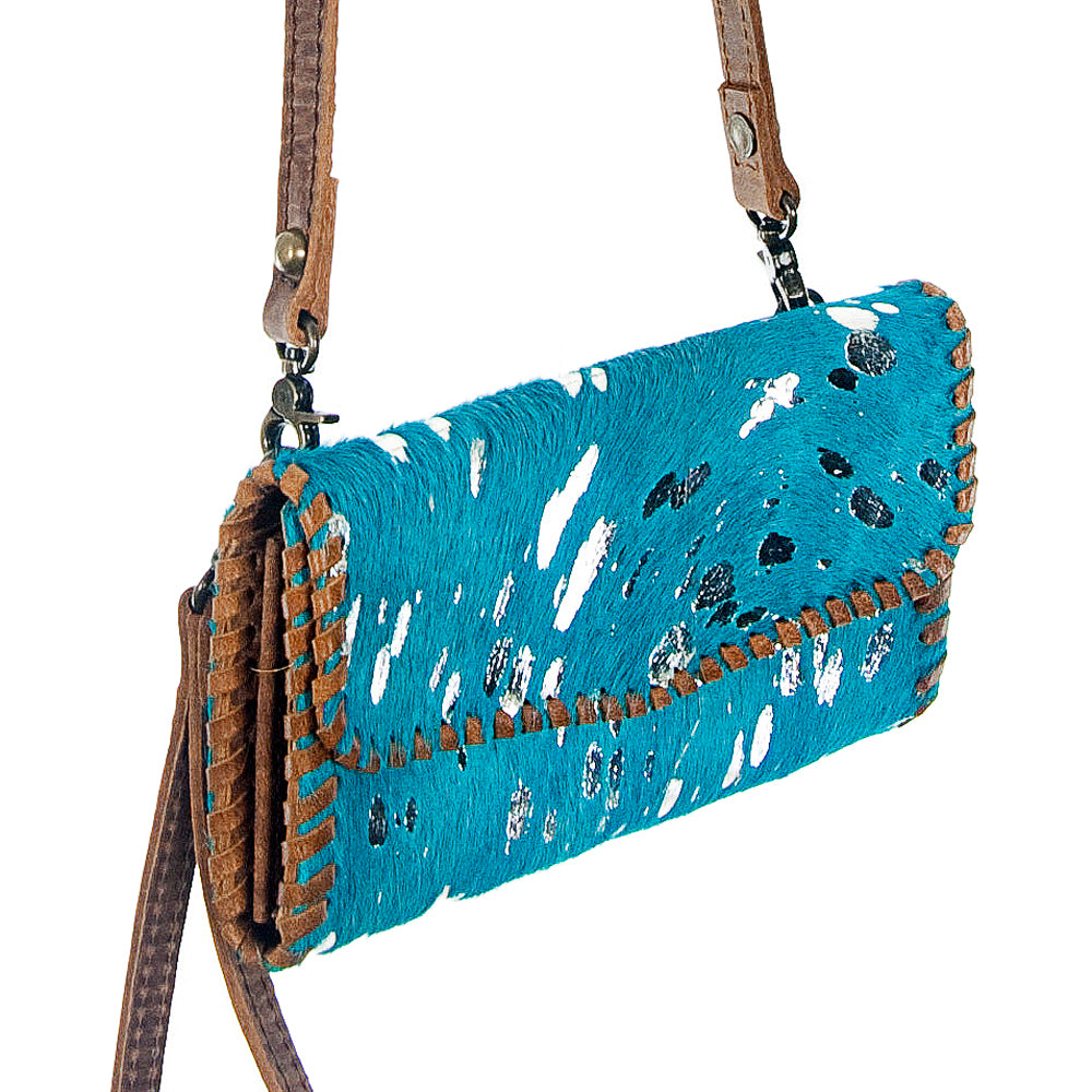 ADBG514 American Darling Handcrafted Hair-On Cowhide & Leather Small Cross body Bag