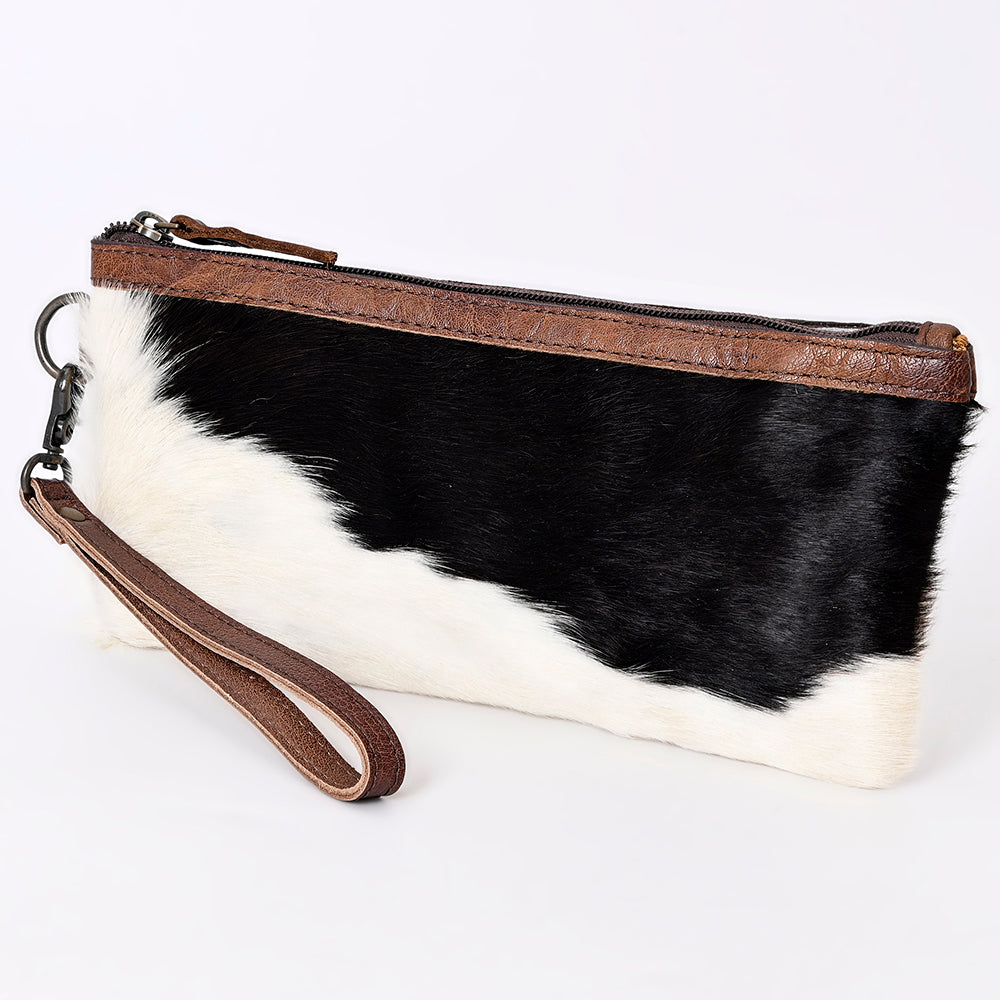 ADBG344 American Darling Genuine Hair On Hide Pattern Leather Western Wristlet