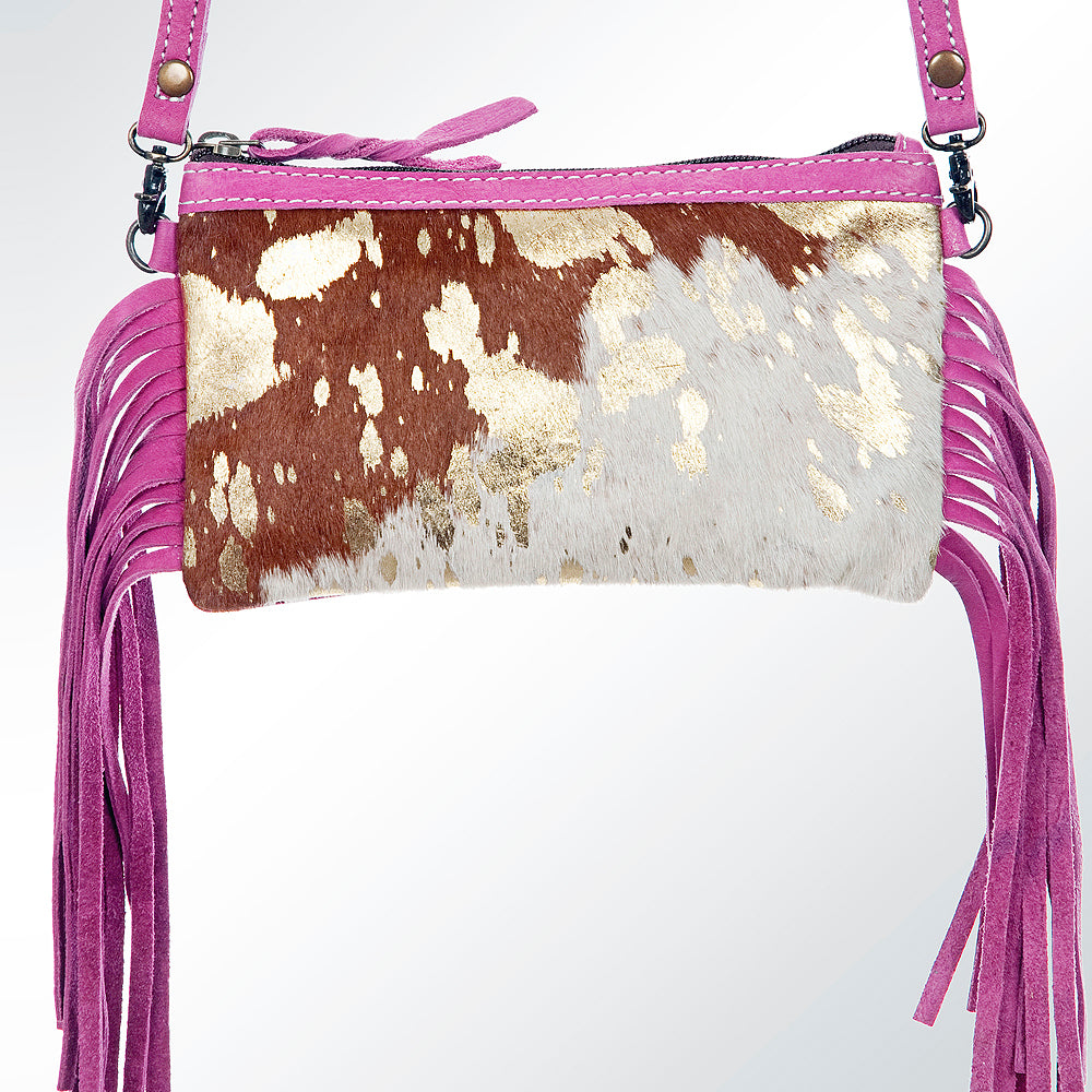 LC-ADBGS142 Hair-On Mini Crossbody - Western Leather Purse with Adjustable Strap