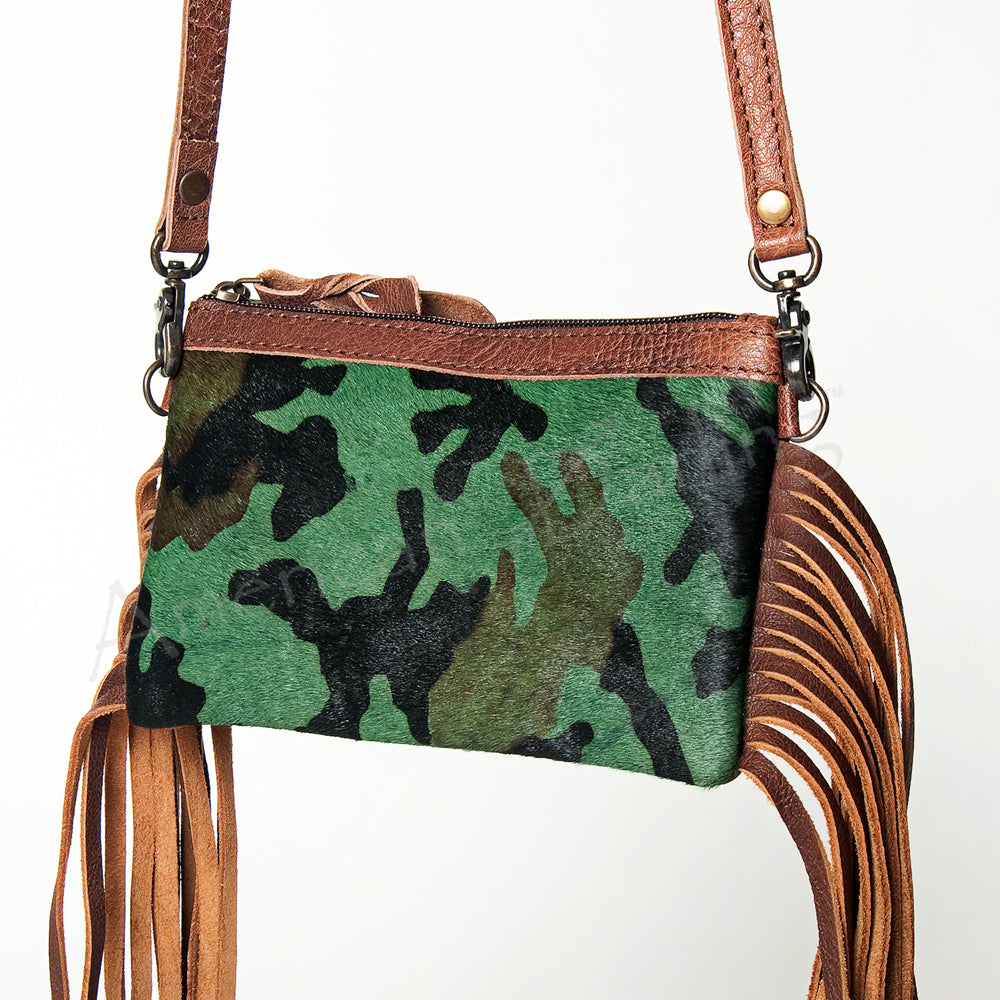 ADBGS142 Mini Crossbody - Hair-On Leather Fringe Bag with Removable Strap