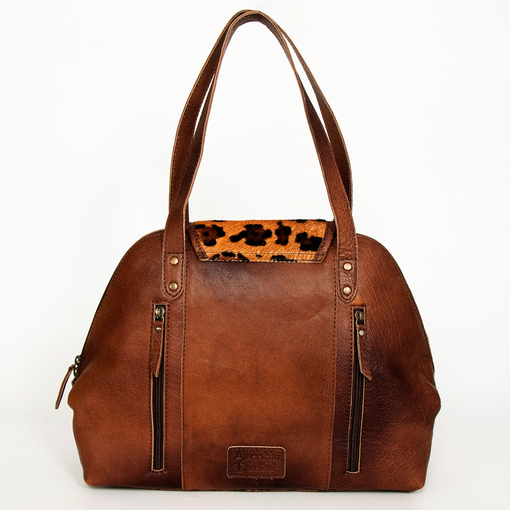 ADBG881B American Darling Western Tote Bag with Hair-On Cowhide and Hand Woven Saddle Blanket