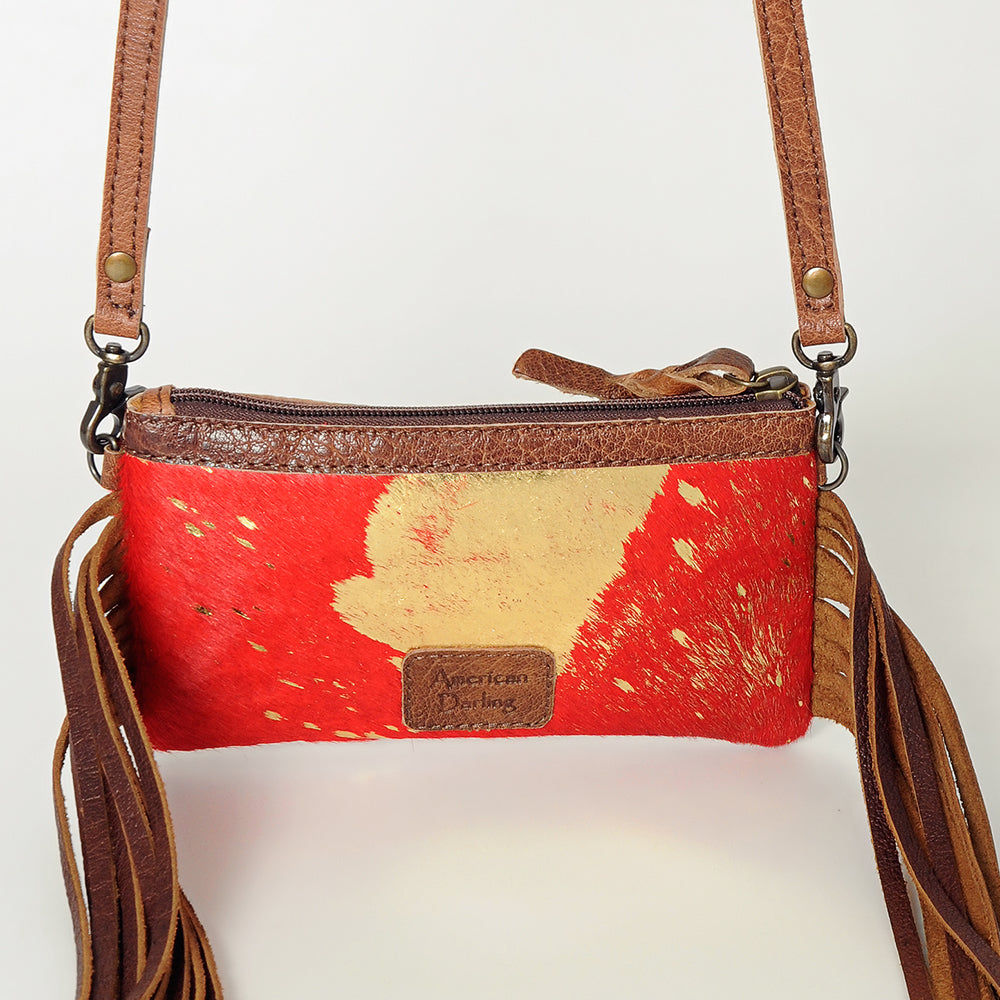 LC-ADBGS142 Hair-On Mini Crossbody - Western Leather Purse with Adjustable Strap