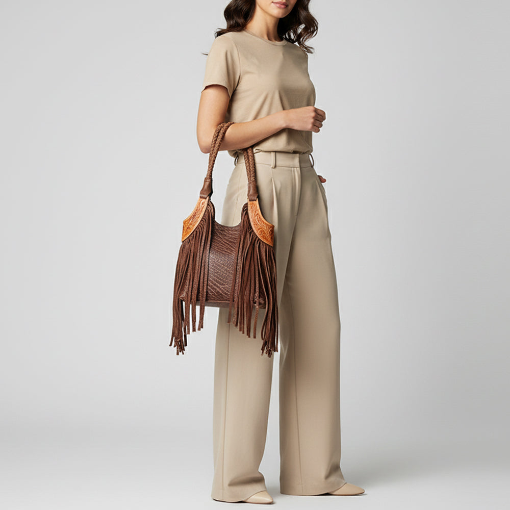 LC-ADBGZ455A Tote Genuine Western Leather Women Bag