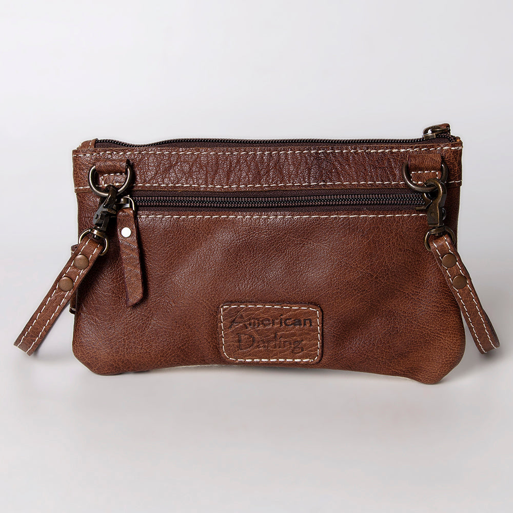 ADBG1014 American Darling Handwoven Saddle Blanket Leather Small Crossbody HandBag Western Style
