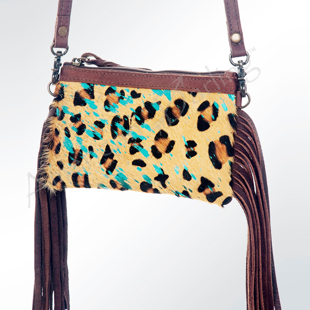 ADBGS142 Mini Crossbody - Hair-On Leather Fringe Bag with Removable Strap