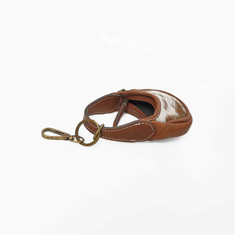 ADCHA123 American Darling Genuine Hair-On Mini Hobo Bag Keychain Pouch