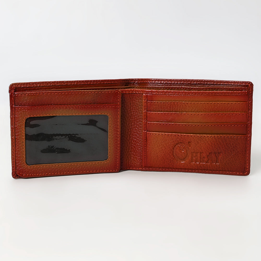 LC-OHM120C Genuine Western Leather Bifold Wallet