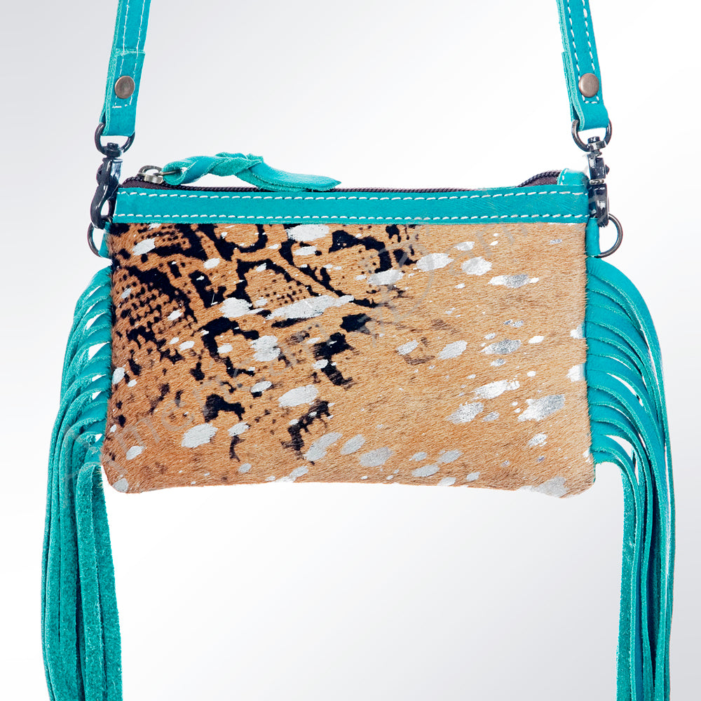 ADBGS142 Mini Crossbody - Hair-On Leather Fringe Bag with Removable Strap