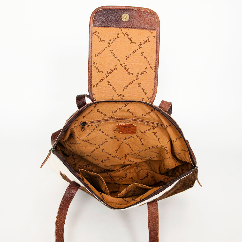 ADBG881A American Darling Western Tote Bag with Premium Hair-On Cowhide and Genuine Leather