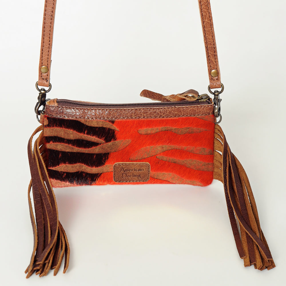 LC-ADBGS142 Hair-On Mini Crossbody - Western Leather Purse with Adjustable Strap