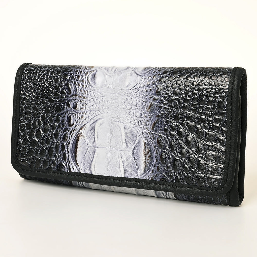ADBG1423 American Darling Crocodile Embossed Western Leather Wallet Bag Genuine Leather Women Wallet