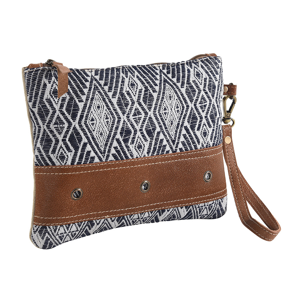LC-KB279 Wristlet Upcycled Canvas Ladies Bag