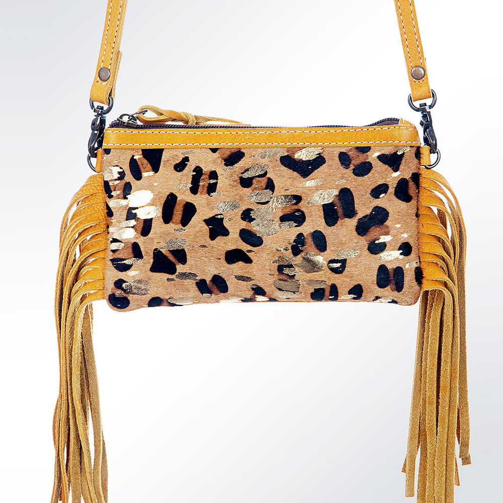 ADBGS142 Mini Crossbody - Hair-On Leather Fringe Bag with Removable Strap