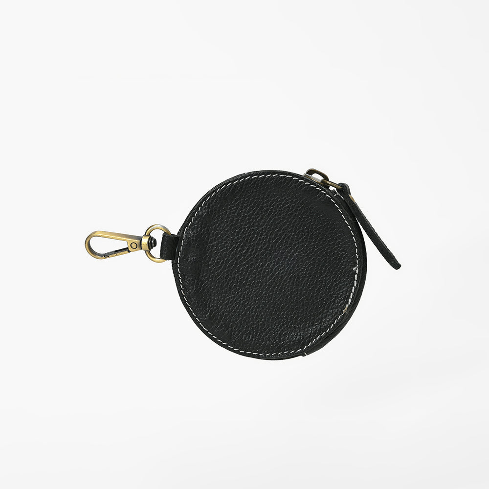 ADCHA120 American Darling Genuine Leather Hair-on-Hide Round Coin Purse Clip