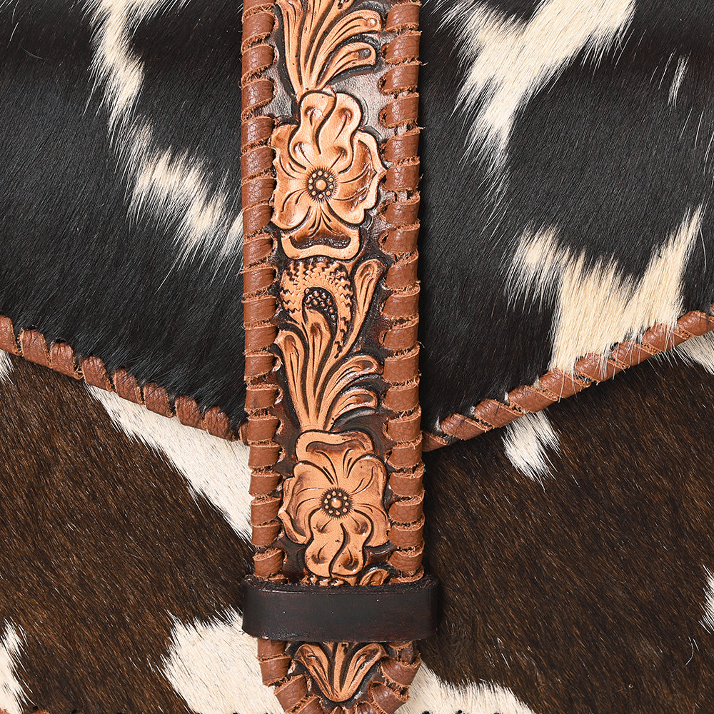 ADBGA635 American Darling Hand Tooled Hair-On Cowhide Genuine Leather Small Cross body Bag
