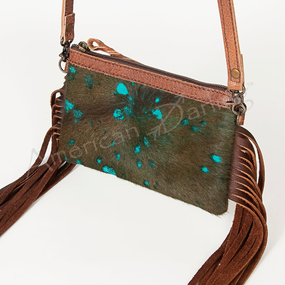 LC-ADBGS142 Hair-On Mini Crossbody - Western Leather Purse with Adjustable Strap