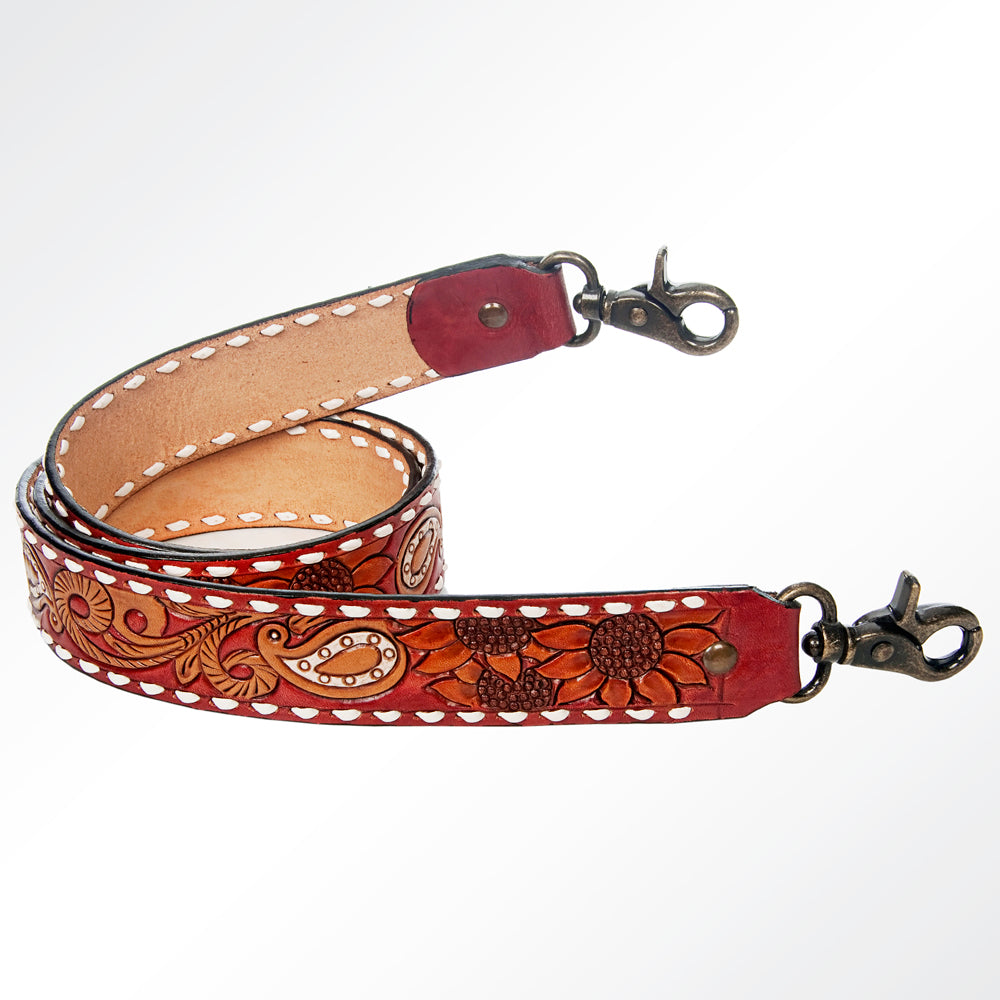 LC-ADSTF148 Hand Tooled Genuine Leather Handle Strap