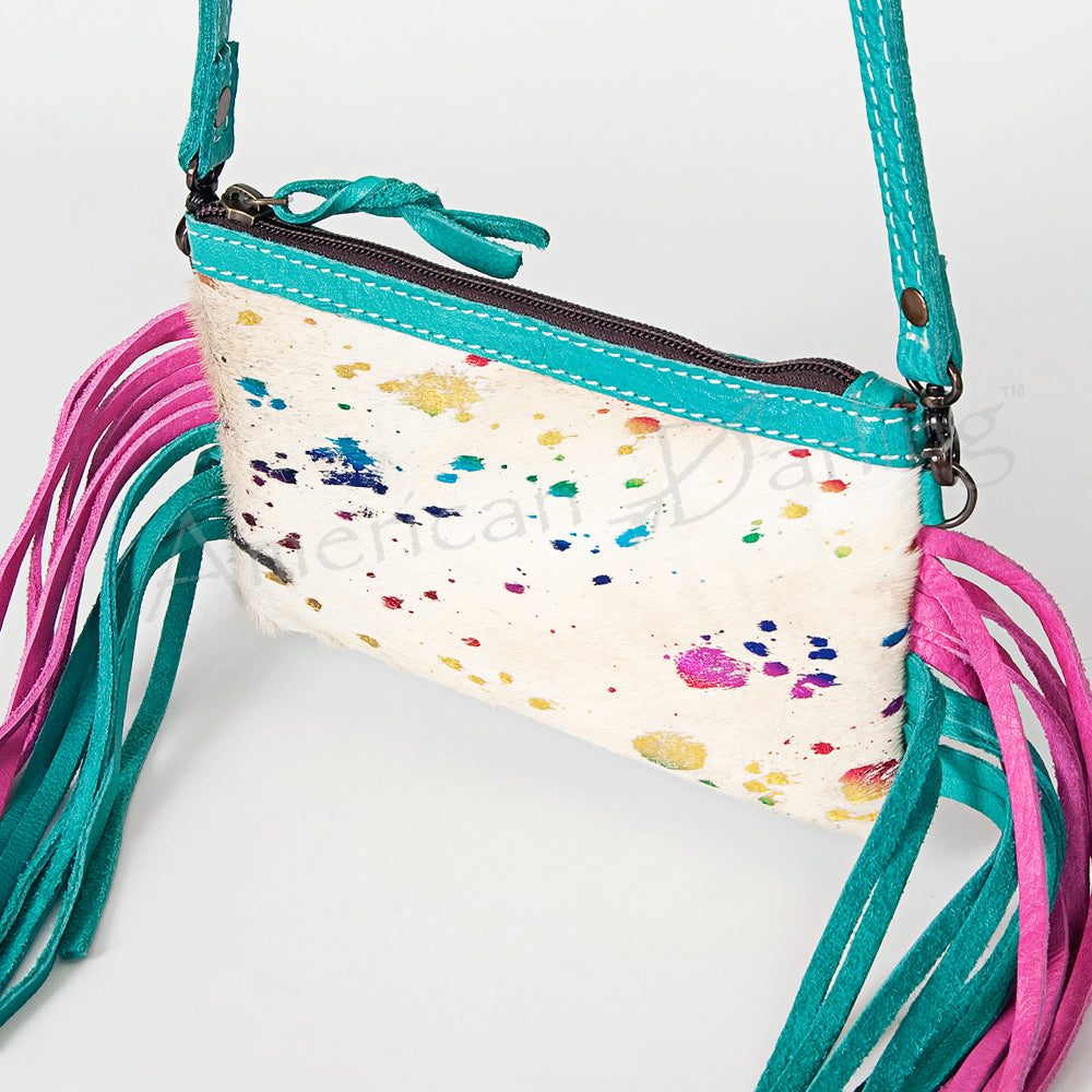 LC-ADBGS142 Hair-On Mini Crossbody - Western Leather Purse with Adjustable Strap