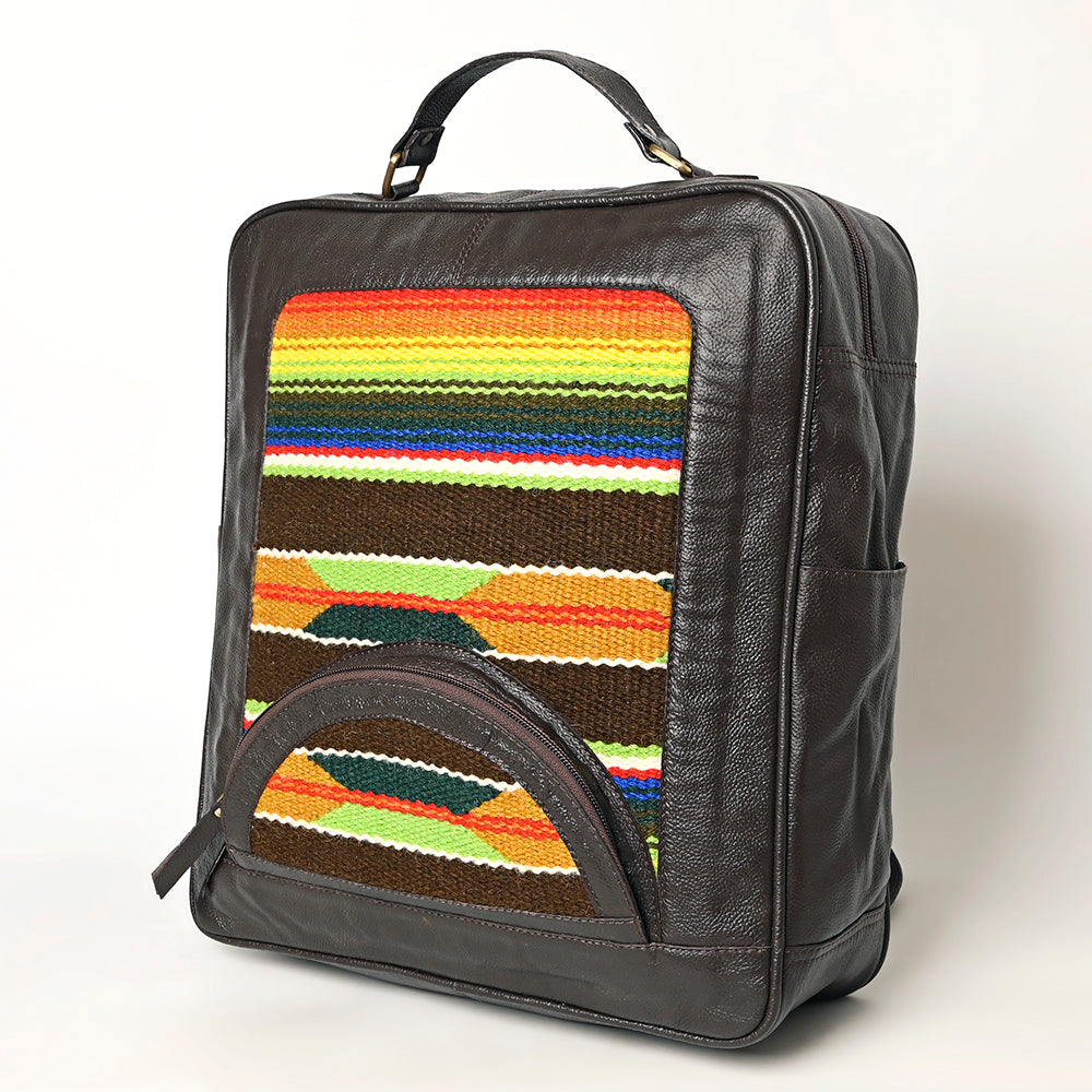 OHA138  Backpack Saddle Blanket Genuine Leather Western Women Bag | for Laptop School Purse Travel