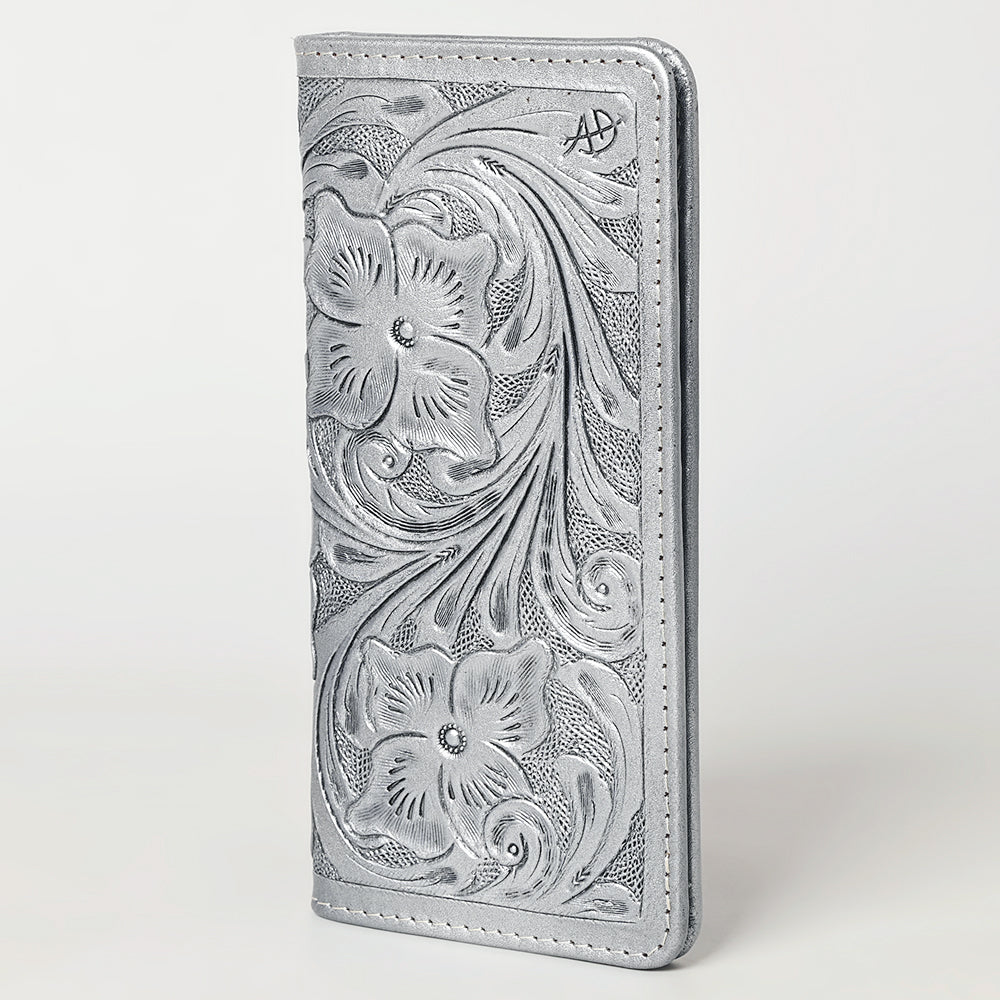 ADBG1269 American Darling Hand-Tooled Genuine Leather Western Wallet Handbag - Floral Carved Women Wallet