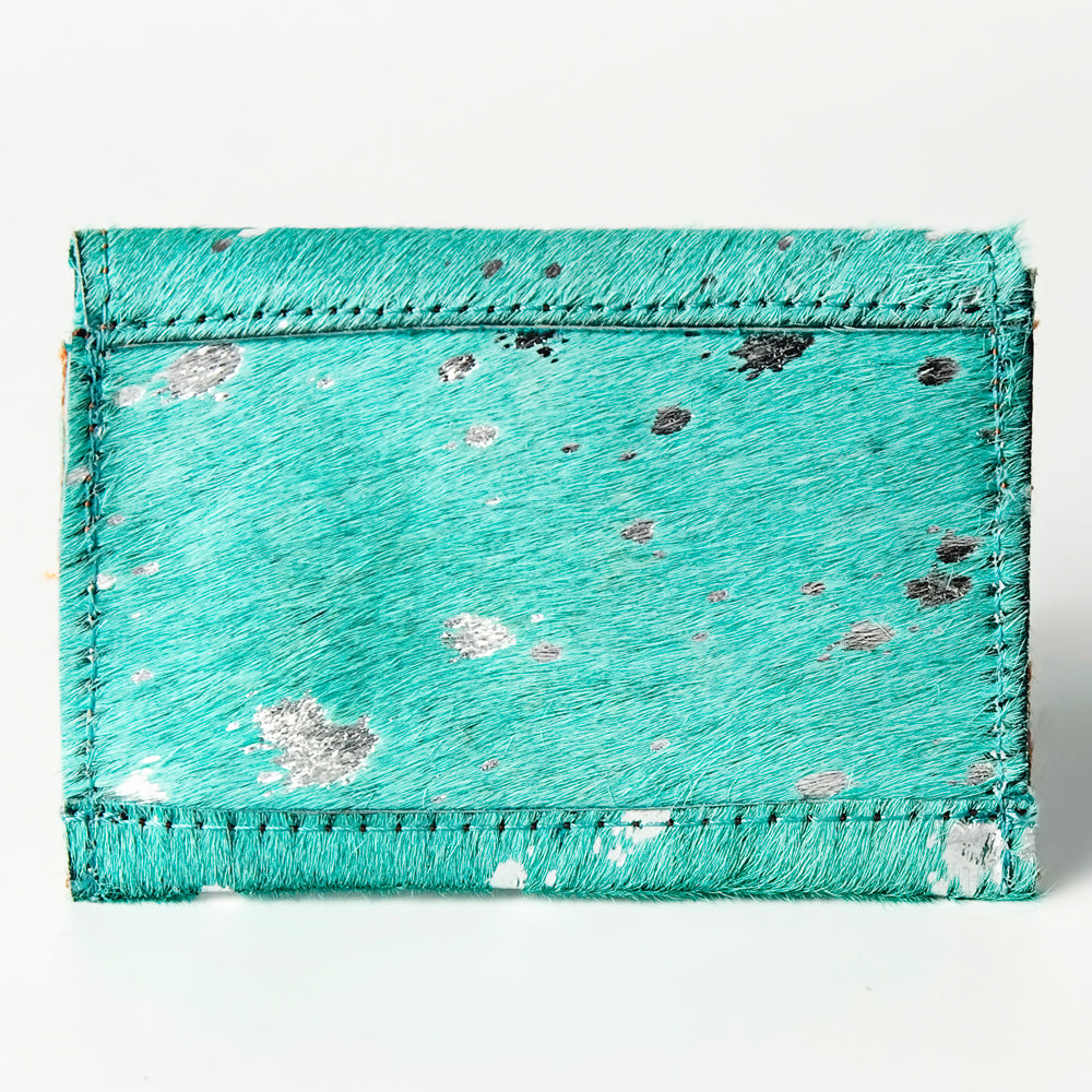 LC-ADBGZ141 Hair-On Cowhide Coin Purse - Western Leather Mini Wallet