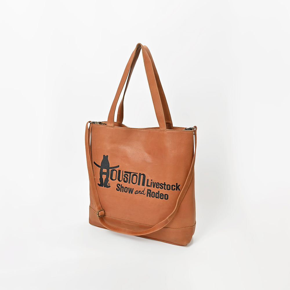 Everyday Rodeo Genuine Leather Black Embroidered Tote Bag