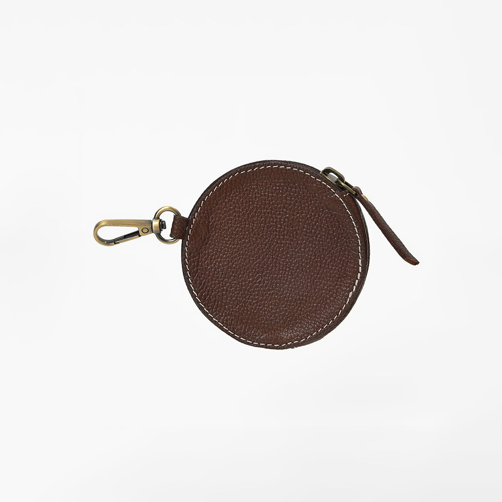 ADCHA120 American Darling Genuine Leather Hair-on-Hide Round Coin Purse Clip