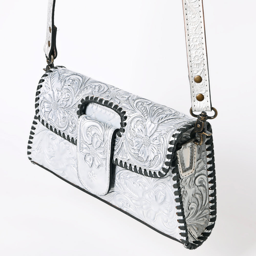 ADBG1134 American Darling Hand Tooled Floral Leather Wallet Bag Clutch & Crossbody Handbag