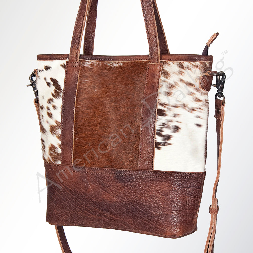 LC-ADBGS162BRW Tote Hair On Genuine Western Leather Women Bag