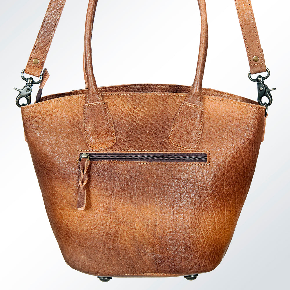 ADBG621B American Darling Hand Tooled Floral Western Leather Tote Bag