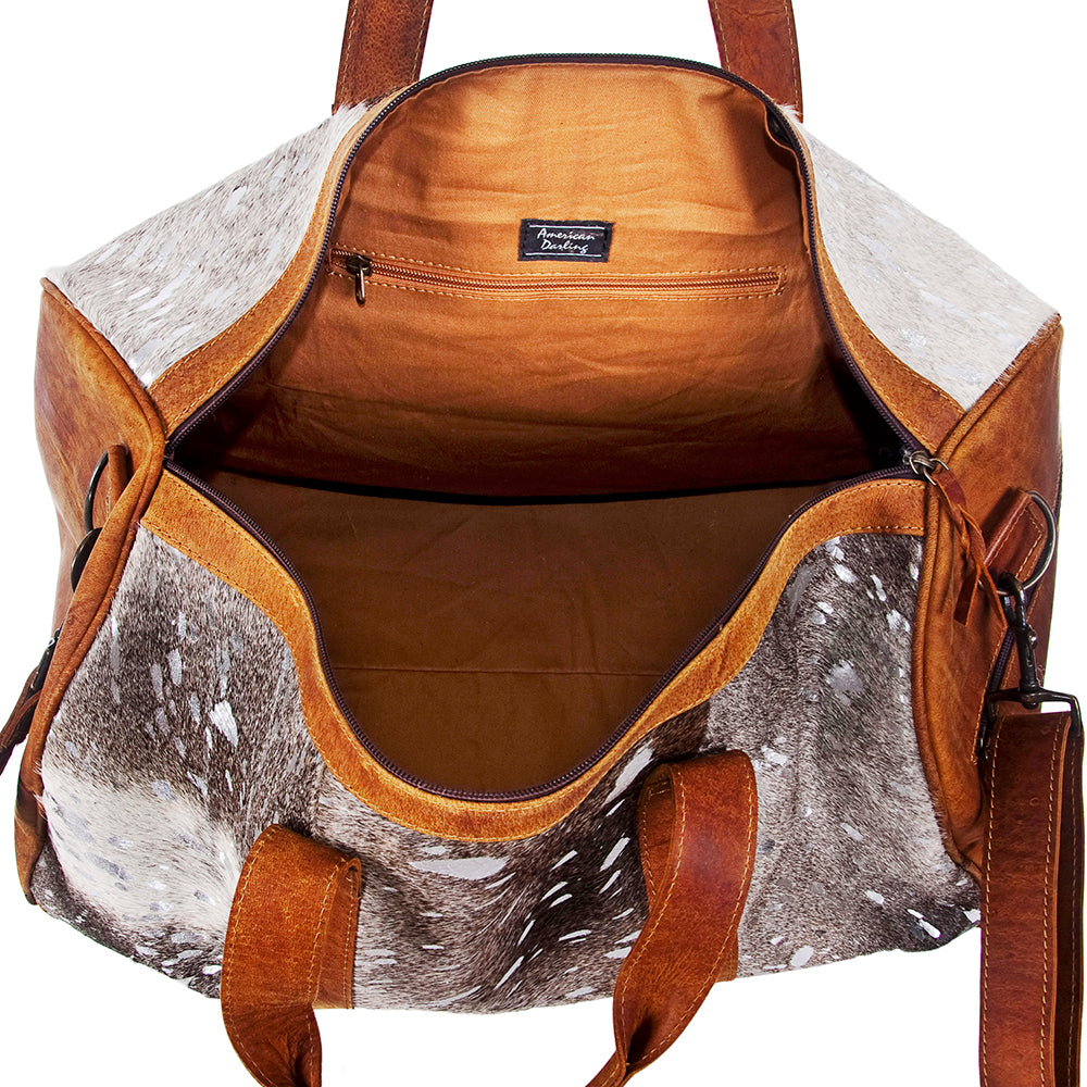 LC-ADBGS174BRAHACSL Duffel Genuine Western Leather Women Bag