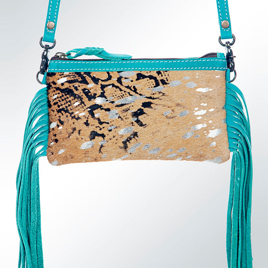ADBGS142 Mini Crossbody - Hair-On Leather Fringe Bag with Removable Strap