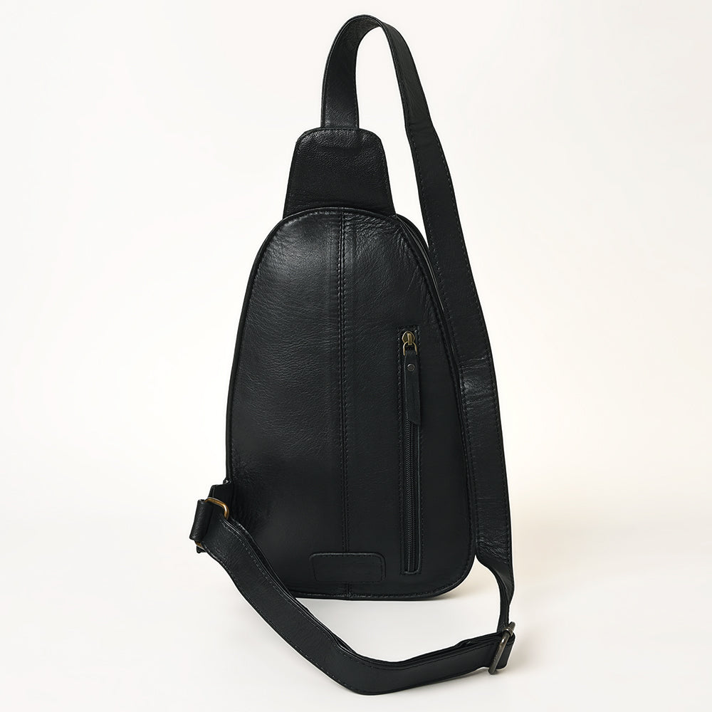 ADBG1146 American Darling Floral Hand Tooled Bag | Hair on Cowhide Sling